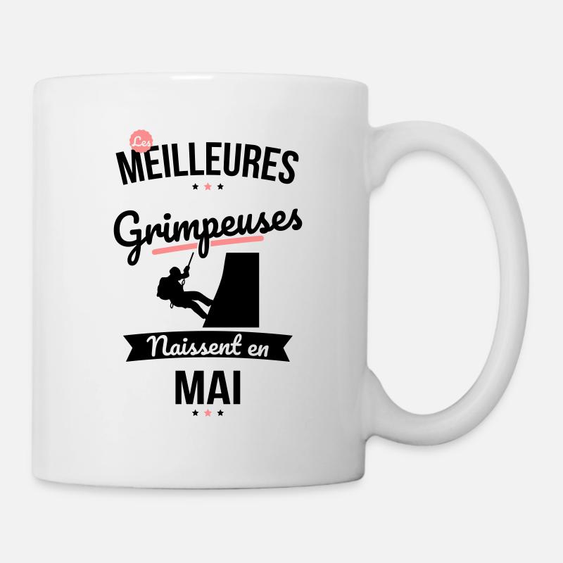Les meilleures grimpeuses naissent en Mai - Mug blanc - blanc