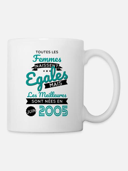 Anniversaire 20 ans - Meilleures nées Juin 2005 - Mug blanc - blanc