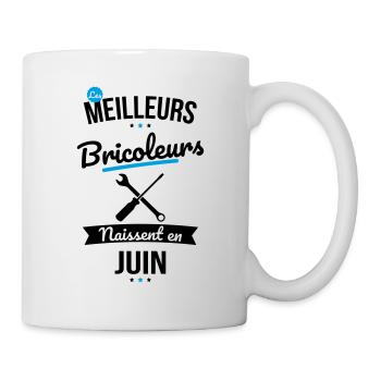Les meilleurs bricoleurs naissent en Juin - Mug blanc - blanc - Droite