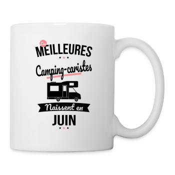 Les meilleures camping-caristes naissent en Juin - Mug blanc - blanc - Droite