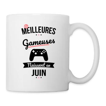 Les meilleures gameuses naissent en Juin - Mug blanc - blanc - Droite