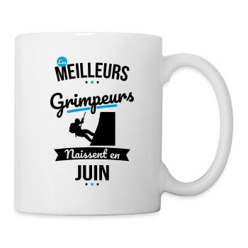 Les meilleurs grimpeurs naissent en Juin - Mug blanc - blanc - Droite