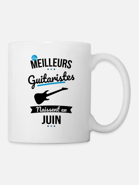 Les meilleurs guitaristes naissent en Juin - Mug blanc - blanc