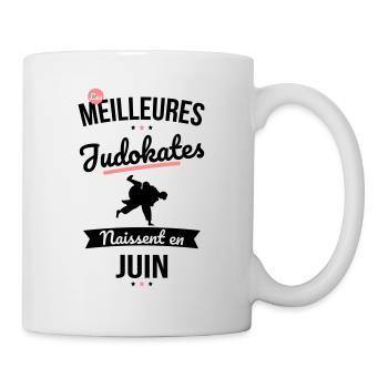 Les meilleures judokates naissent en Juin - Mug blanc - blanc - Droite