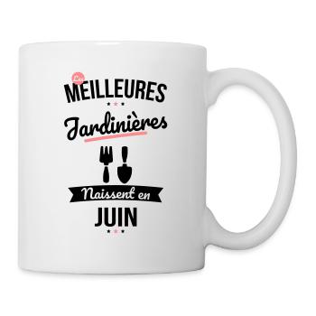 Les meilleures jardinières naissent en Juin - Mug blanc - blanc - Droite