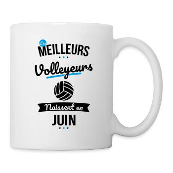 Les meilleurs volleyeurs naissent en Juin - Mug blanc - blanc - Droite