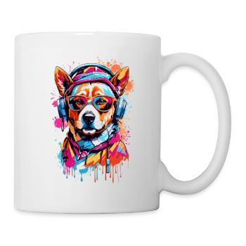 Chien cool - Mug blanc - blanc - Droite