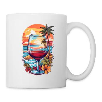 Strand Weinglas - Tasse - Weiß - Rechts
