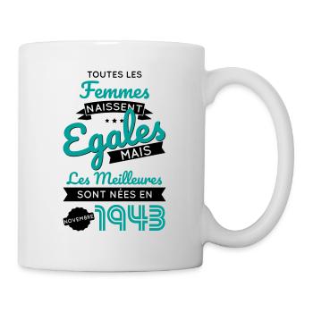 Anniversaire 81 ans - Meilleures Novembre 1943 - Mug blanc - blanc - Droite