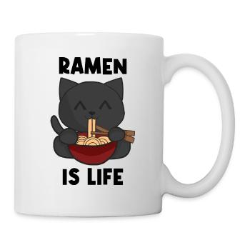 Ramen Is Life Funny Cat Food Lover - Mug - white - Right