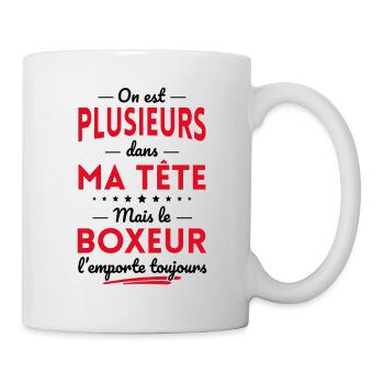 Plusieurs dans tête le Boxeur l'emporte toujours - Mug blanc - blanc - Droite