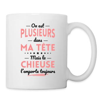 Plusieurs dans tête la Chieuse l'emporte toujours - Mug blanc - blanc - Droite