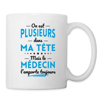 Plusieurs dans tête le Médecin l'emporte toujours - Mug blanc - blanc - Droite