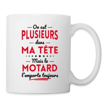 Plusieurs dans tête le Motard l'emporte toujours - Mug blanc - blanc - Droite