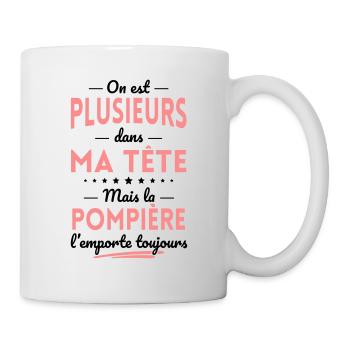 Plusieurs dans tête la Pompière l'emporte toujours - Mug blanc - blanc - Droite