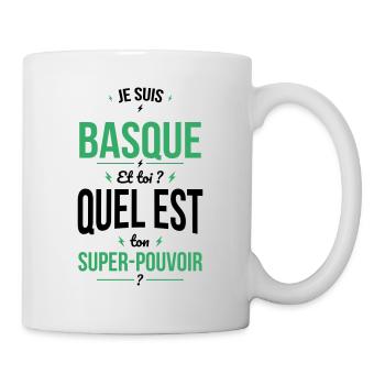 Je suis Basque - Super-pouvoir - Cadeau Humour - Mug blanc - blanc - Droite