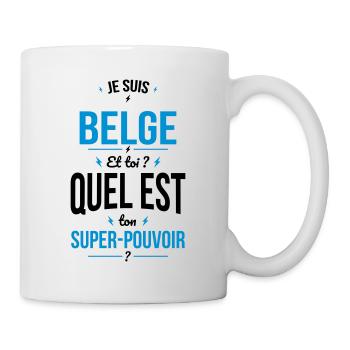Je suis Belge - Super-pouvoir - Cadeau Humour - Mug blanc - blanc - Droite
