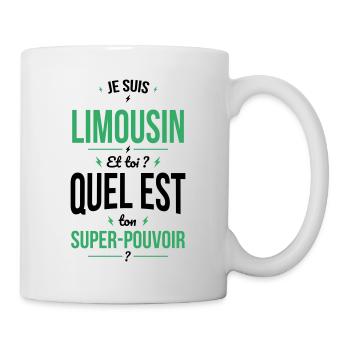 Je suis Limousin - Super-pouvoir - Cadeau Humour - Mug blanc - blanc - Droite