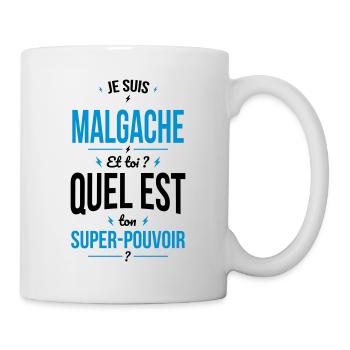Je suis Malgache - Super-pouvoir - Cadeau Humour - Mug blanc - blanc - Droite