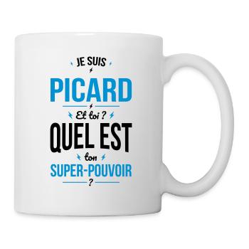 Je suis Picard - Super-pouvoir - Cadeau Humour - Mug blanc - blanc - Droite