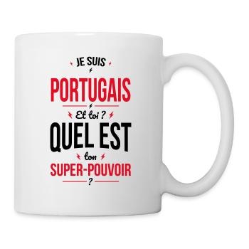 Je suis Portugais - Super-pouvoir - Cadeau Humour - Mug blanc - blanc - Droite