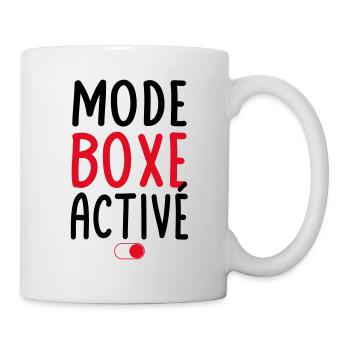Mode Boxe activé - Idée cadeau - Mug blanc - blanc - Droite