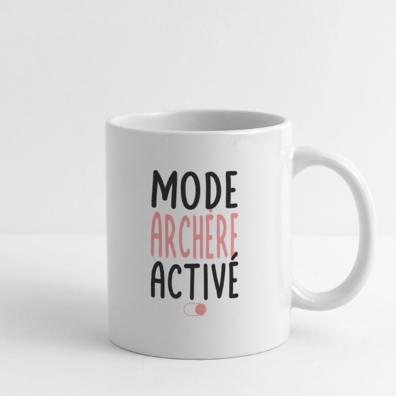 Mode Archère activé - Idée cadeau Mug blanc