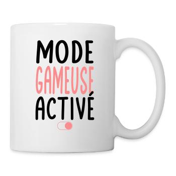 Mode Gameuse activé - Idée cadeau - Mug blanc - blanc - Droite