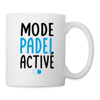 Mode Padel activé - Idée cadeau - Mug blanc - blanc - Droite