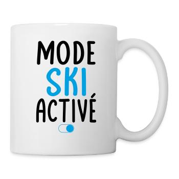 Mode Ski activé - Idée cadeau - Mug blanc - blanc - Droite