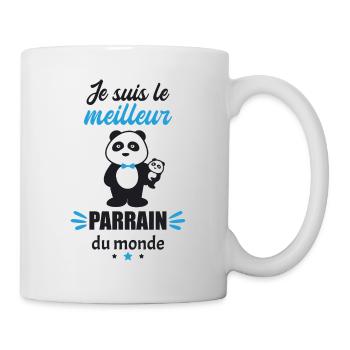 meilleur parrain du monde, cadeau pour parrain - Mug blanc - blanc - Droite