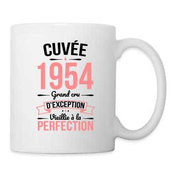 Anniversaire 70 ans - Cuvée 1954 - Cadeau Humour - Mug blanc - blanc - Droite