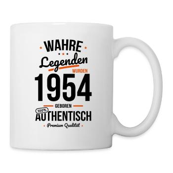 70. Geburtstag - Legenden wurden 1954 - Tasse - Weiß - Rechts