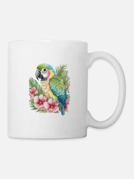 colorful parrot - Mug - white
