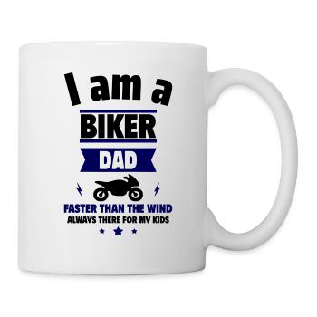 ich bin ein Biker-Papa, Vatertagsgeschenk - Tasse - Weiß - Rechts