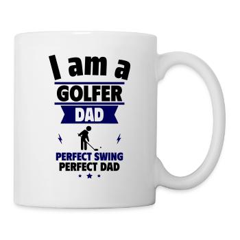Ich bin ein Golfer-Papa, Vatertagsgeschenk,Golf - Tasse - Weiß - Rechts