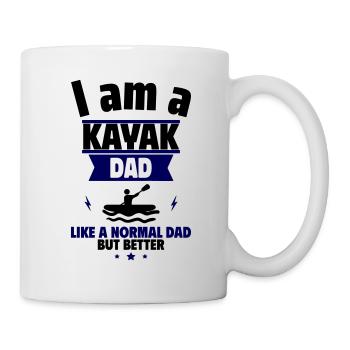 Ich bin ein Papa Kajakfahrer: Vatertagsgeschenk - Tasse - Weiß - Rechts