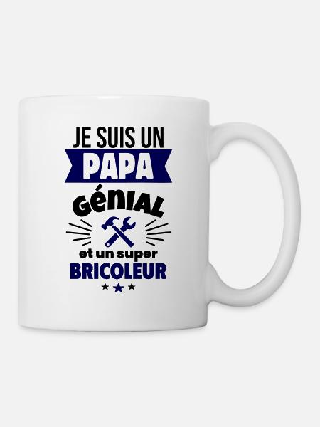 Je suis un papa génial et un super bricoleur - Mug blanc - blanc