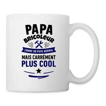 Papa bricoleur – plus cool qu’un papa normal - Mug blanc - blanc - Droite