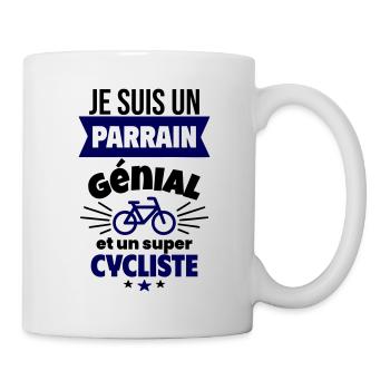 Parrain génial et super cycliste Vélo Cyclisme - Mug blanc - blanc - Droite