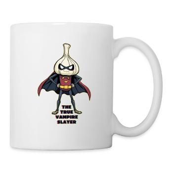Der wahre Vampirjäger Knoblauchheld - Tasse - Weiß - Rechts