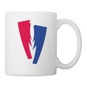 Farbduett aus Rot und Blau - Tasse - Weiß - Rechts
