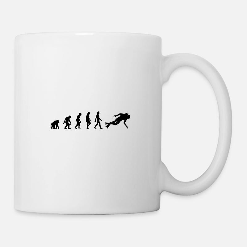 L évolution de la Plongée - Mug blanc - blanc