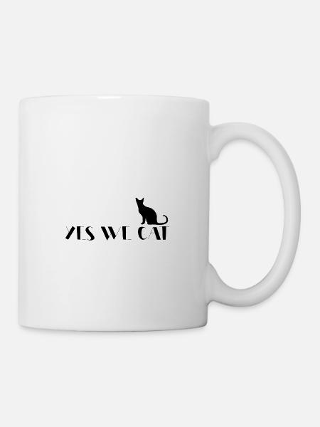 Yes We Cat chat drôle en disant - Mug blanc - blanc