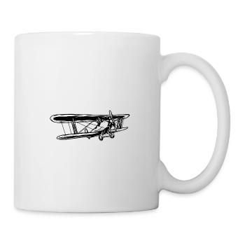 Biplane plane - Mug - white - Right