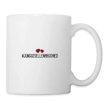Enterrement de vie de garçon coeur - Mug blanc - blanc - Droite