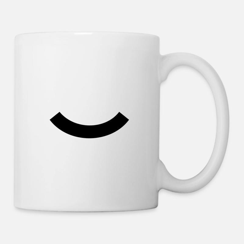 Banner gebogen unten Schwarz - Tasse - Weiß