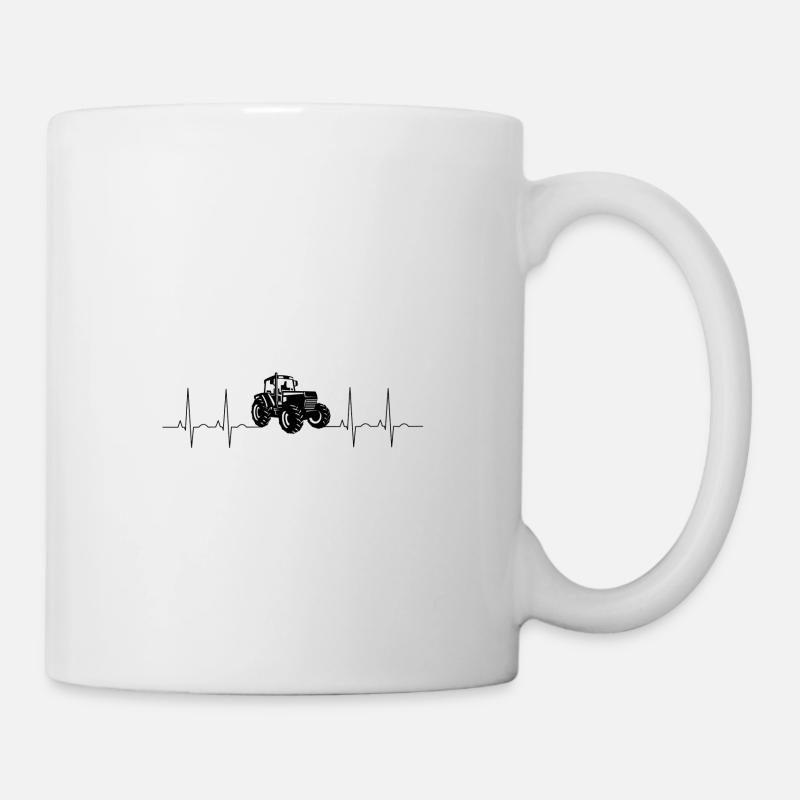 Traktor Herzschlag - Tasse - Weiß