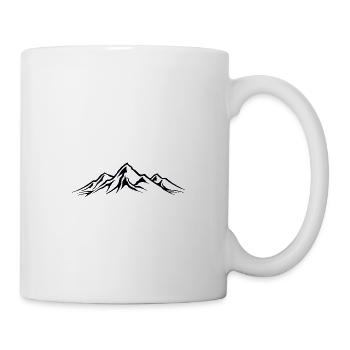 Berge Umriss - Tasse - Weiß - Rechts