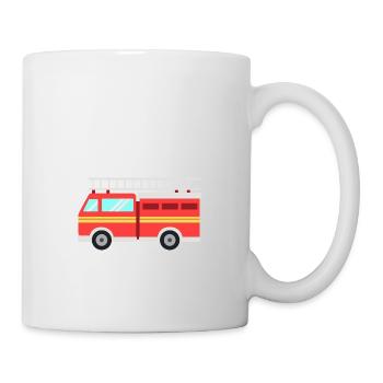 Voiture de pompiers - Mug blanc - blanc - Droite